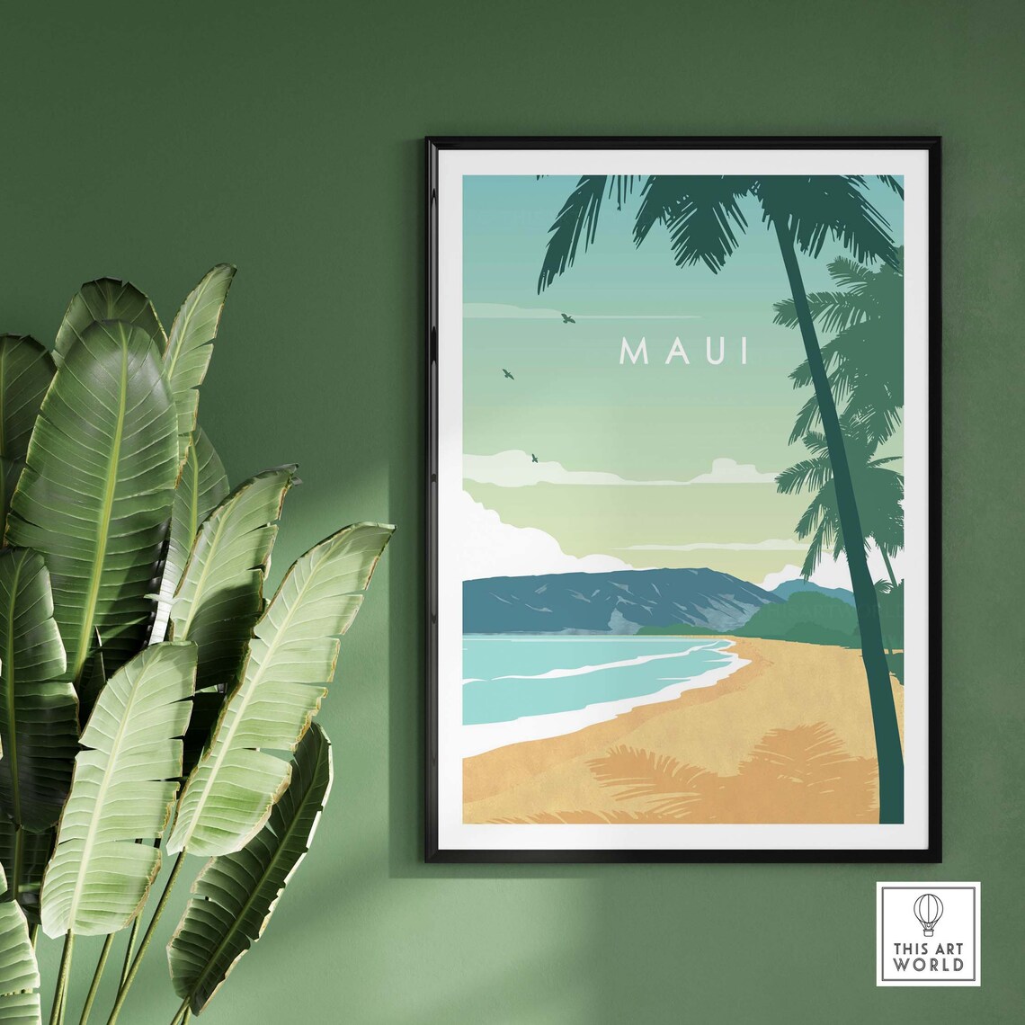 Maui Hawaii Travel Poster, Beach Art Print - Image 2