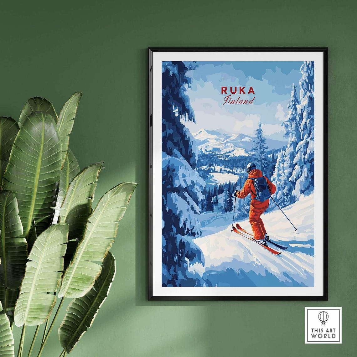 Ruka Ski Resort, Winter Sports Poster - Image 2