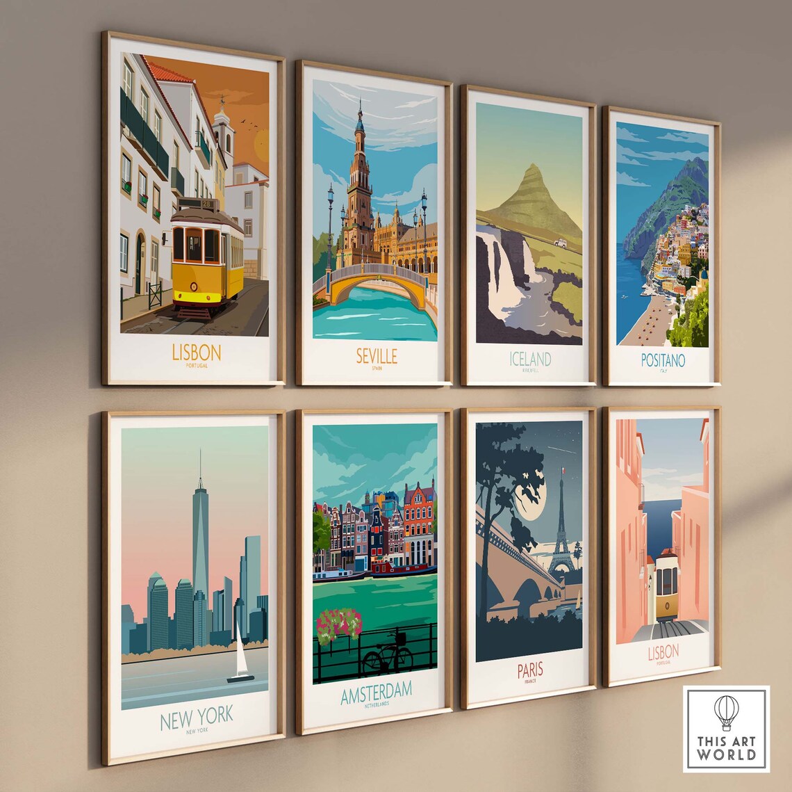 Lisbon Vintage Travel Poster, Portugal Art Print - Image 3