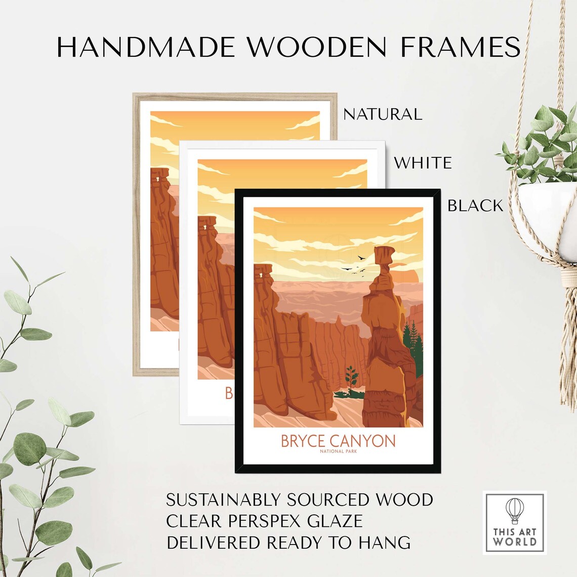 Bryce Canyon National Park Travel Poster Art Print - Image 2