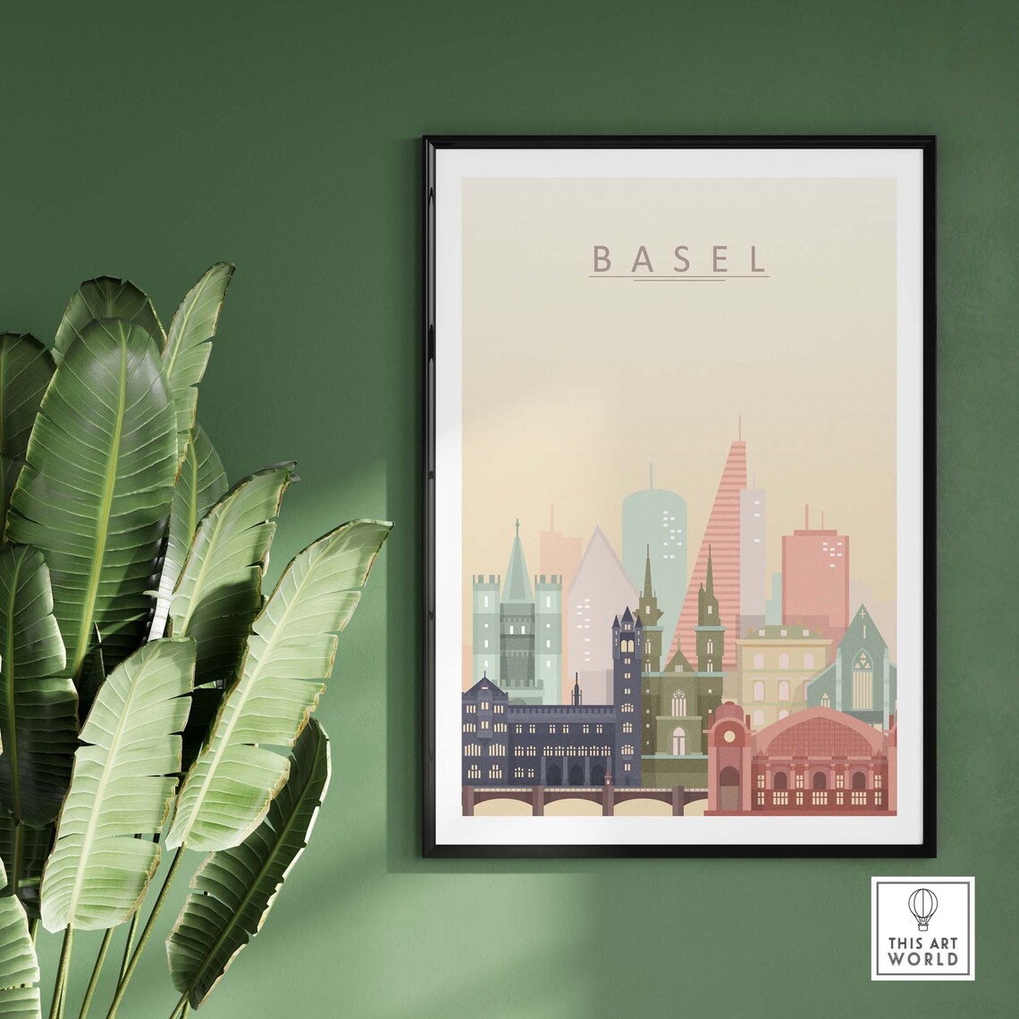 Basel Skyline Art Print, Cityscape Wall Decor - Image 3