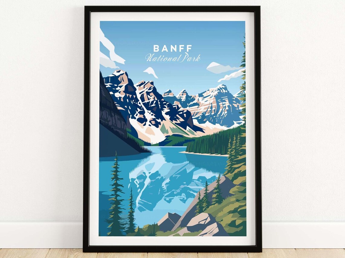 Banff Travel Poster, National Park Print Art
