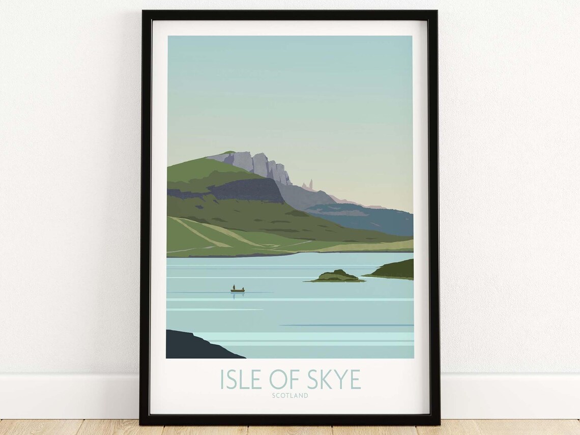 Isle of Skye Scotland Scenic Minimalist Lake Mountain Poster - Image 4