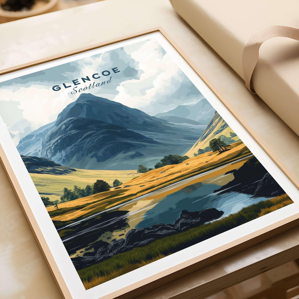 Glencoe Travel Poster, Scottish Highlands - Image 3