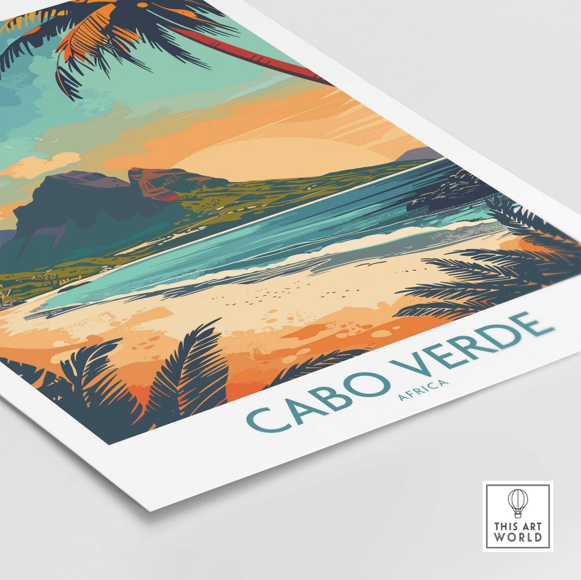 Cabo Verde Travel Poster, World Cultural Art - Image 4