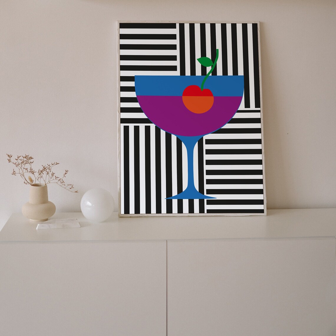 Manhattan Cocktail Poster, Kitchen Bar Cart Art Print - Image 2