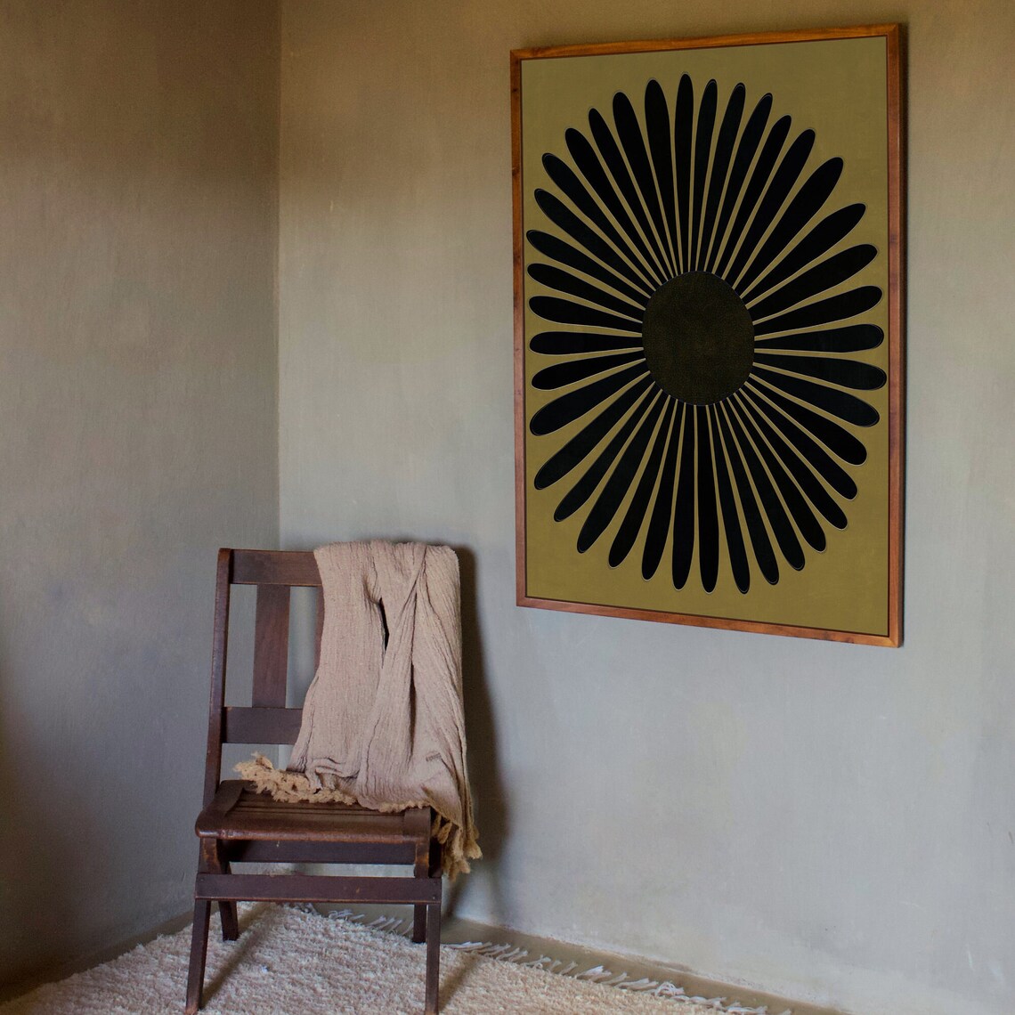 Scandi Boho Floral Wall Art Print, Contemporary Eclectic - Image 2