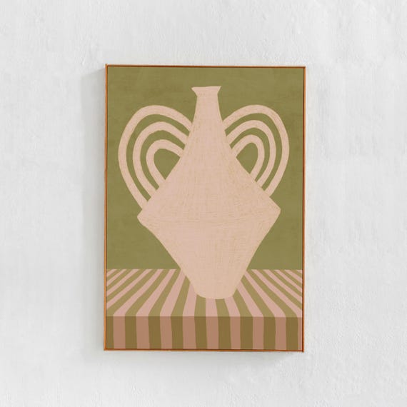 Vase Painting, Contemporary Eclectic Art Print