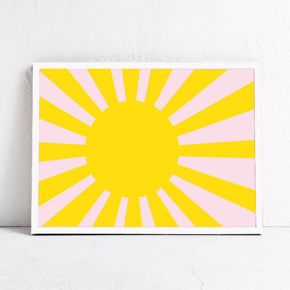 Sun Art Nursery Wall Art Print, Modern Kids Decor