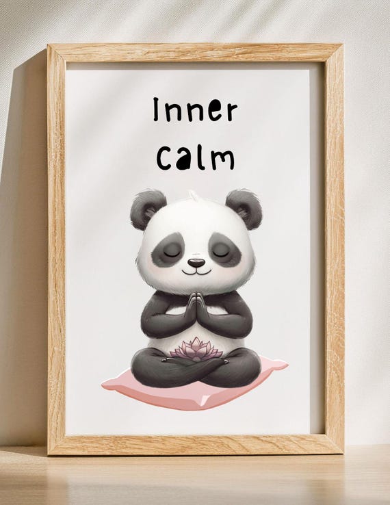Calming Mindful Daily Affirmation Wall Art Motivational For Home Yoga Places Decor Bedroom Print