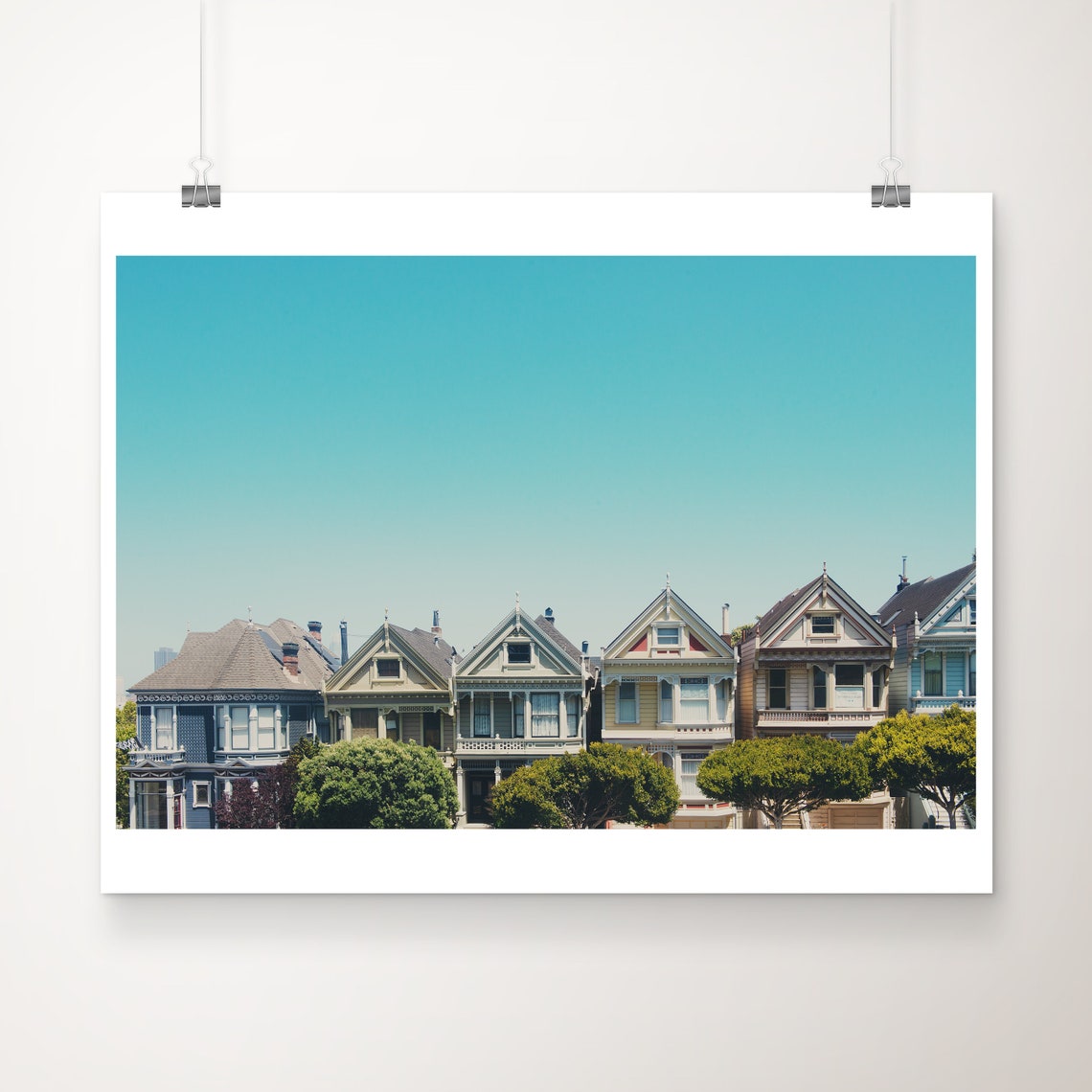 San Francisco Painted Ladies Victorian Architecture Photo Wall Art