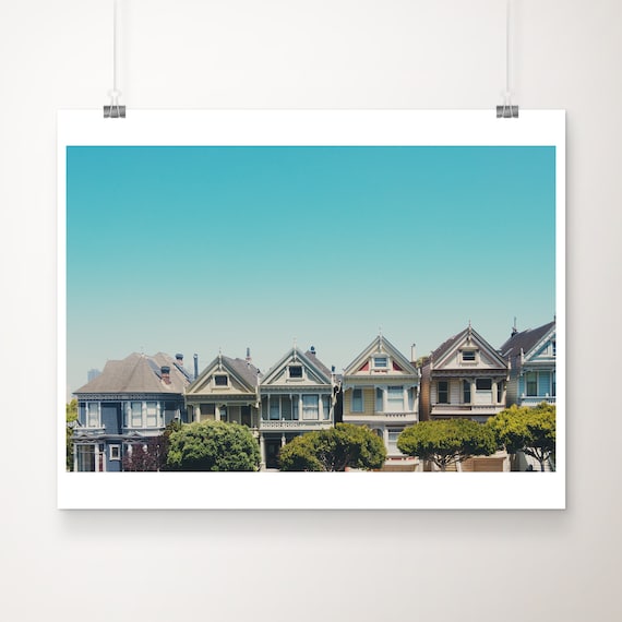 San Francisco Painted Ladies Victorian Architecture Photo Wall Art