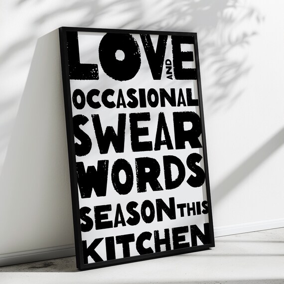 Fun Kitchen Typography Art Print