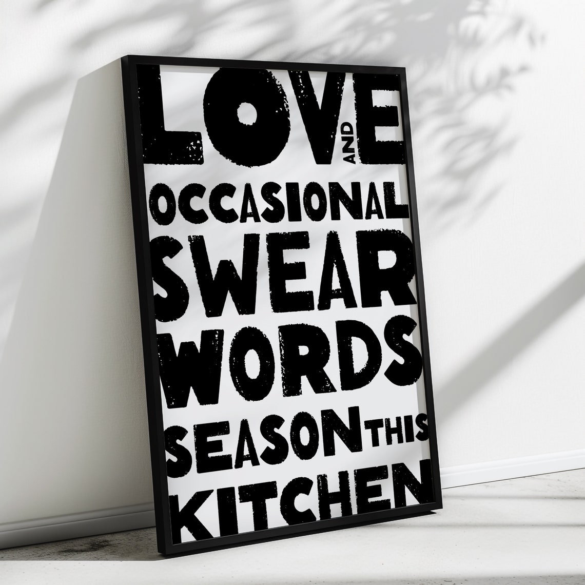 Fun Kitchen Typography Art Print