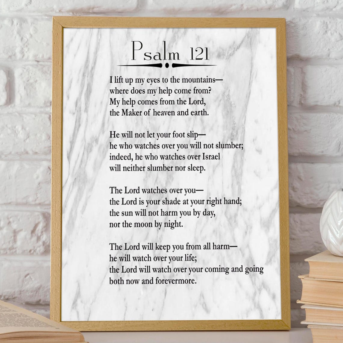Psalm 121 Print, Inspiring Bible Quote