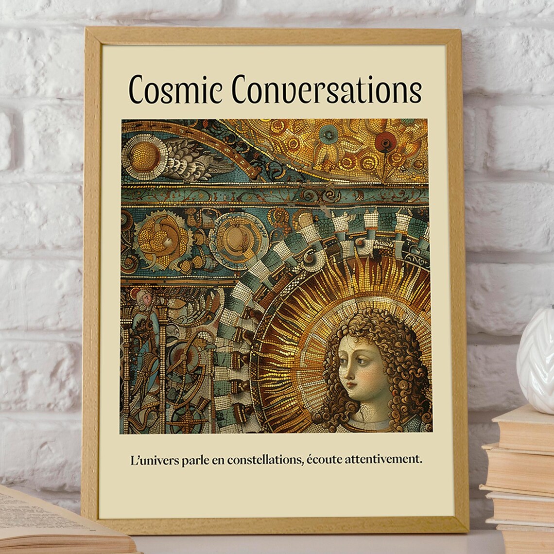 Cosmic Conversations Antique Mosaic Angel Constellation Wall Art - Image 2