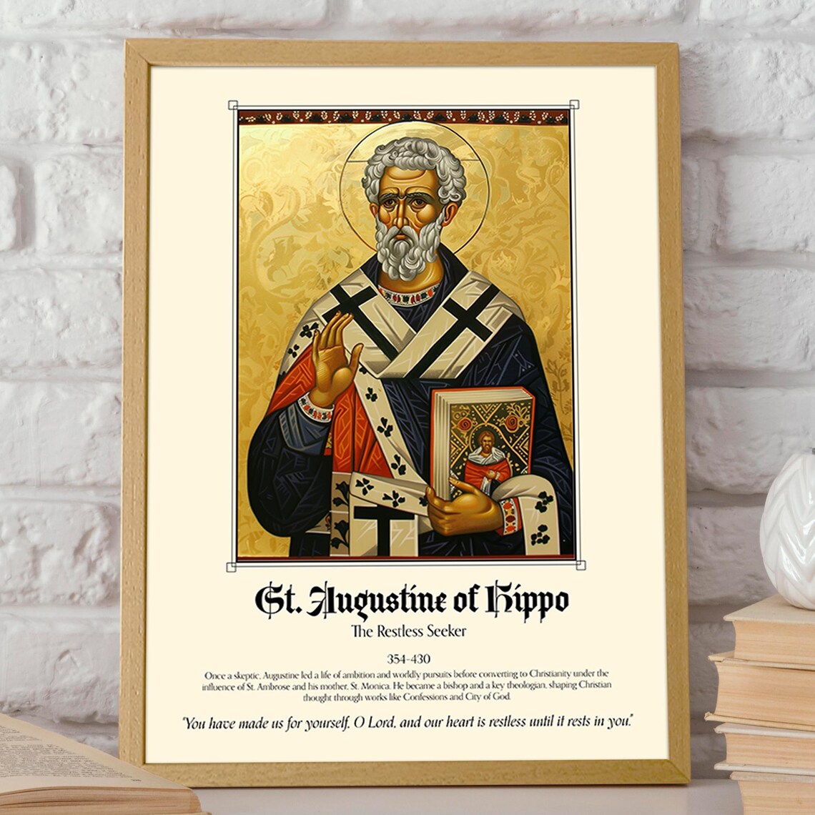 St Augustine of Hippo The Restless Seeker Catholic Saint Poster - Image 2