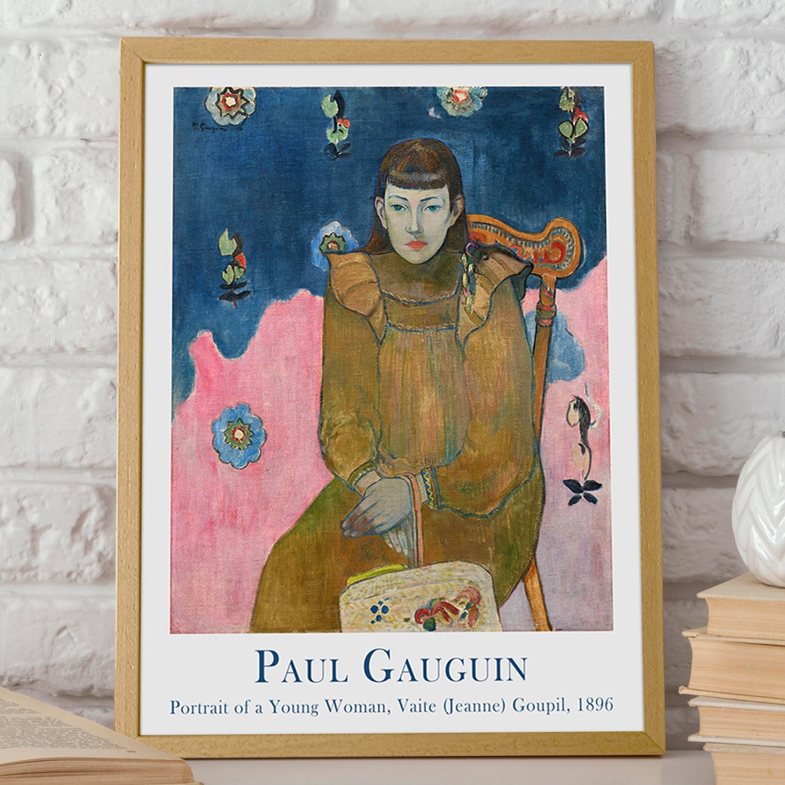 Paul Gauguin Painting Portrait Of A Young Woman 1896 Captivating Portrait Paul Gauguins 1896 Painting Of A Young Woman In Poster Form - Image 2