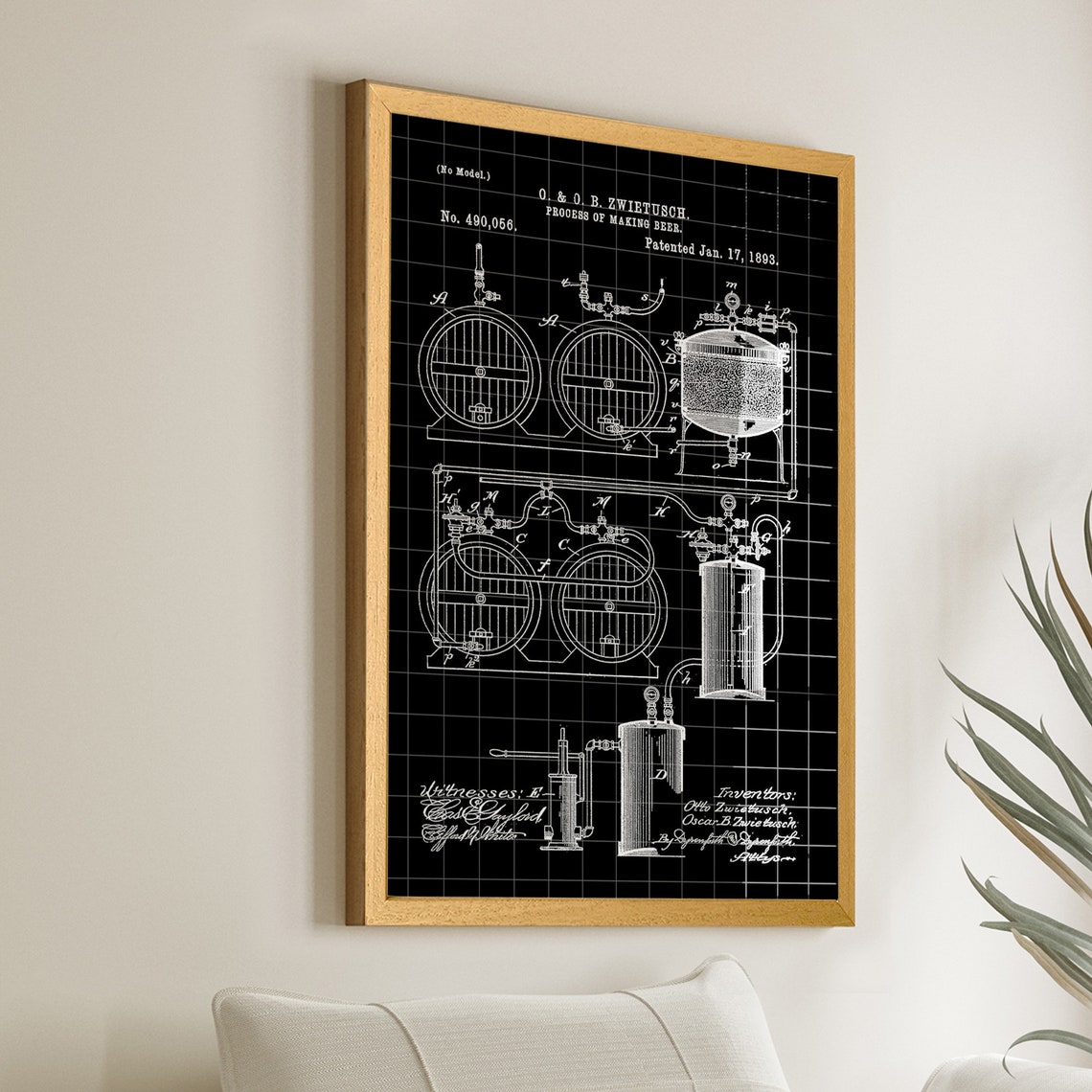 Craft Your Bars Ambiance Beer Making Process Patent Poster Ideal Brewing Decor For Bar And Home Unique Brewing Wall Art Wb130 - Image 2