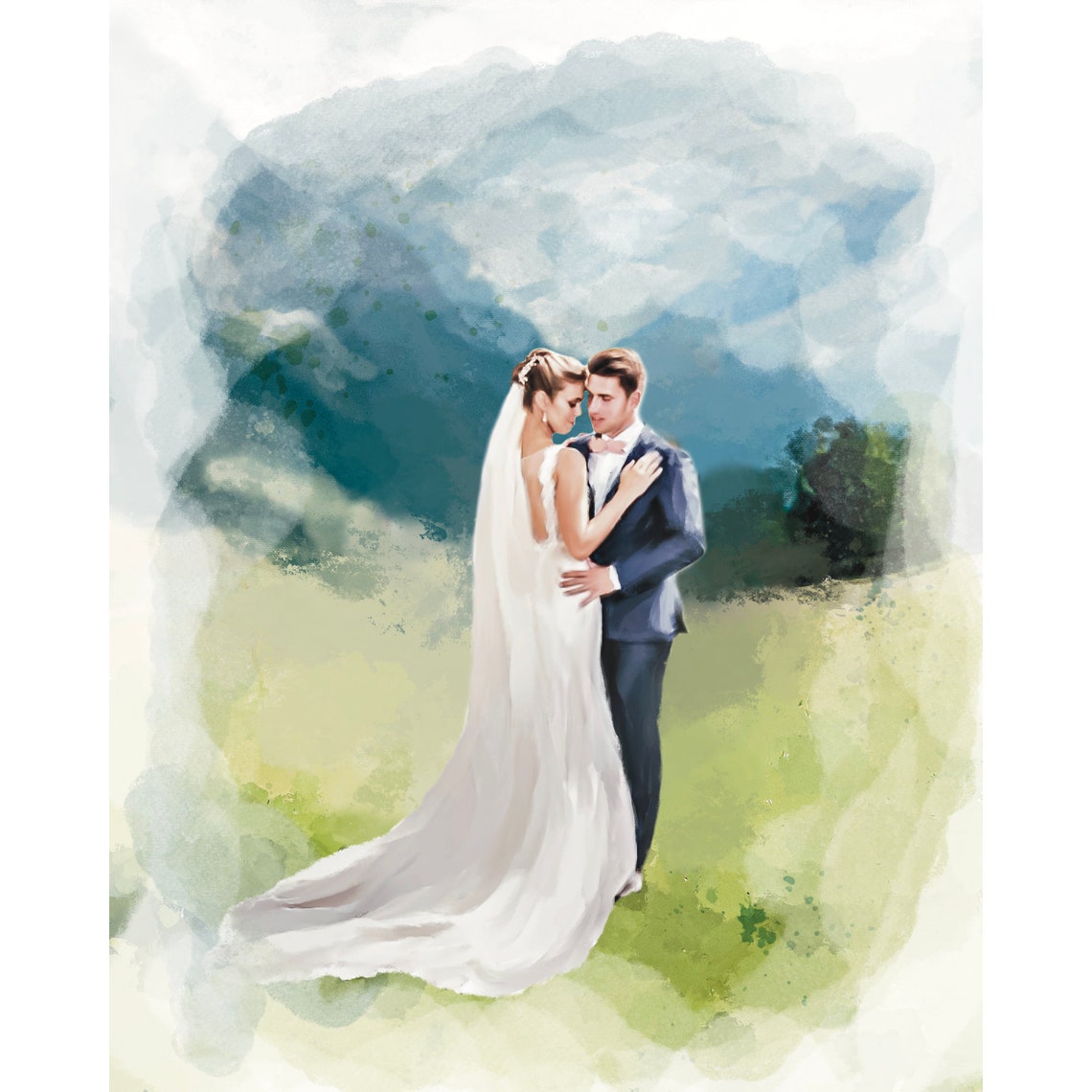 Romantic Couple Kissing Under a Clear Umbrella in the Rain Poster - Image 5