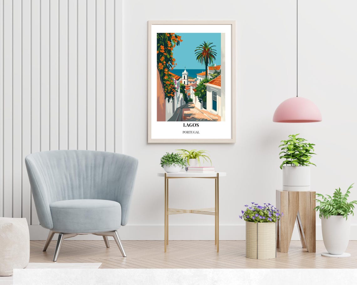 Lagos Portugal Travel Print Wall Art Lagos Portugal City Print Ponta Da Piedade Travel Gift Ponta Da Piedade Poster - Image 2