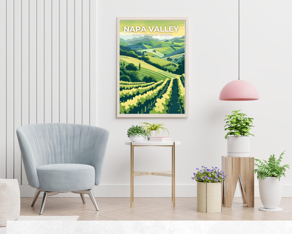 Napa Valley United States Travel Print Wall Art Napa Valley United States City Print Napa Valley United States Travel Gift Wall Art - Image 2