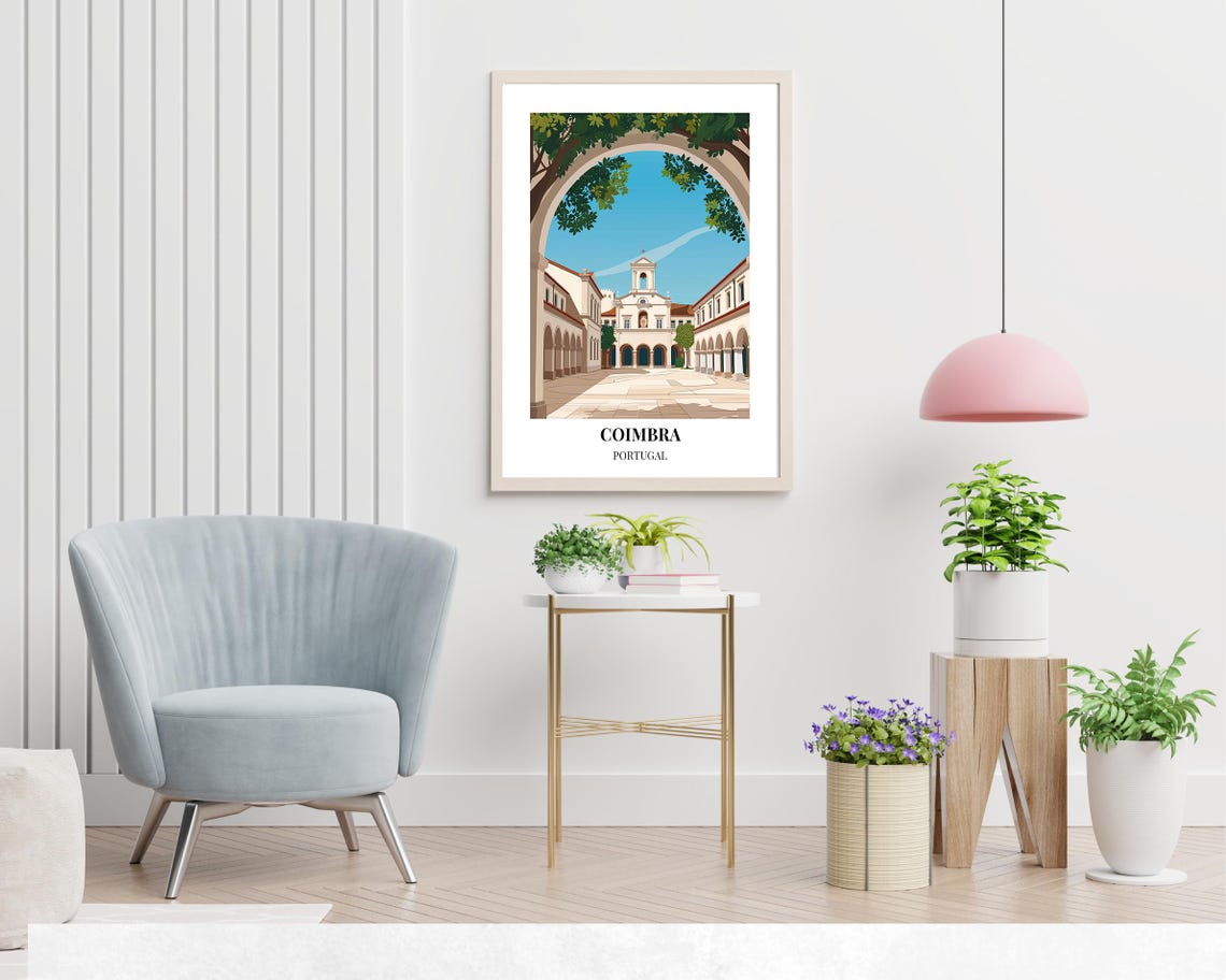 University Of Coimbra Travel Print Wall Art Coimbra Portugal City Print University Of Coimbra Travel Gift University Of Coimbra Poster - Image 2