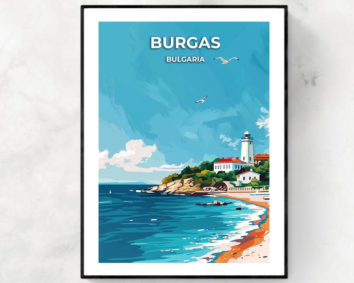 Burgas Sea Garden Travel Print Wall Art Burgas Bulgaria City Print Burgas Sea Garden Travel Gift Burgas Sea Garden Poster Travel Gift