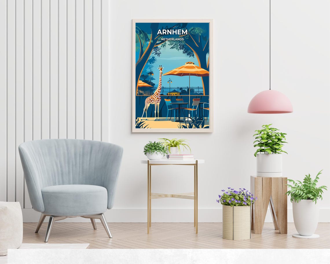 Burgers Zoo Travel Print Wall Art Arnhem Netherlands City Print Burgers Zoo Travel Gift Burgers Zoo Poster Wall Art - Image 2