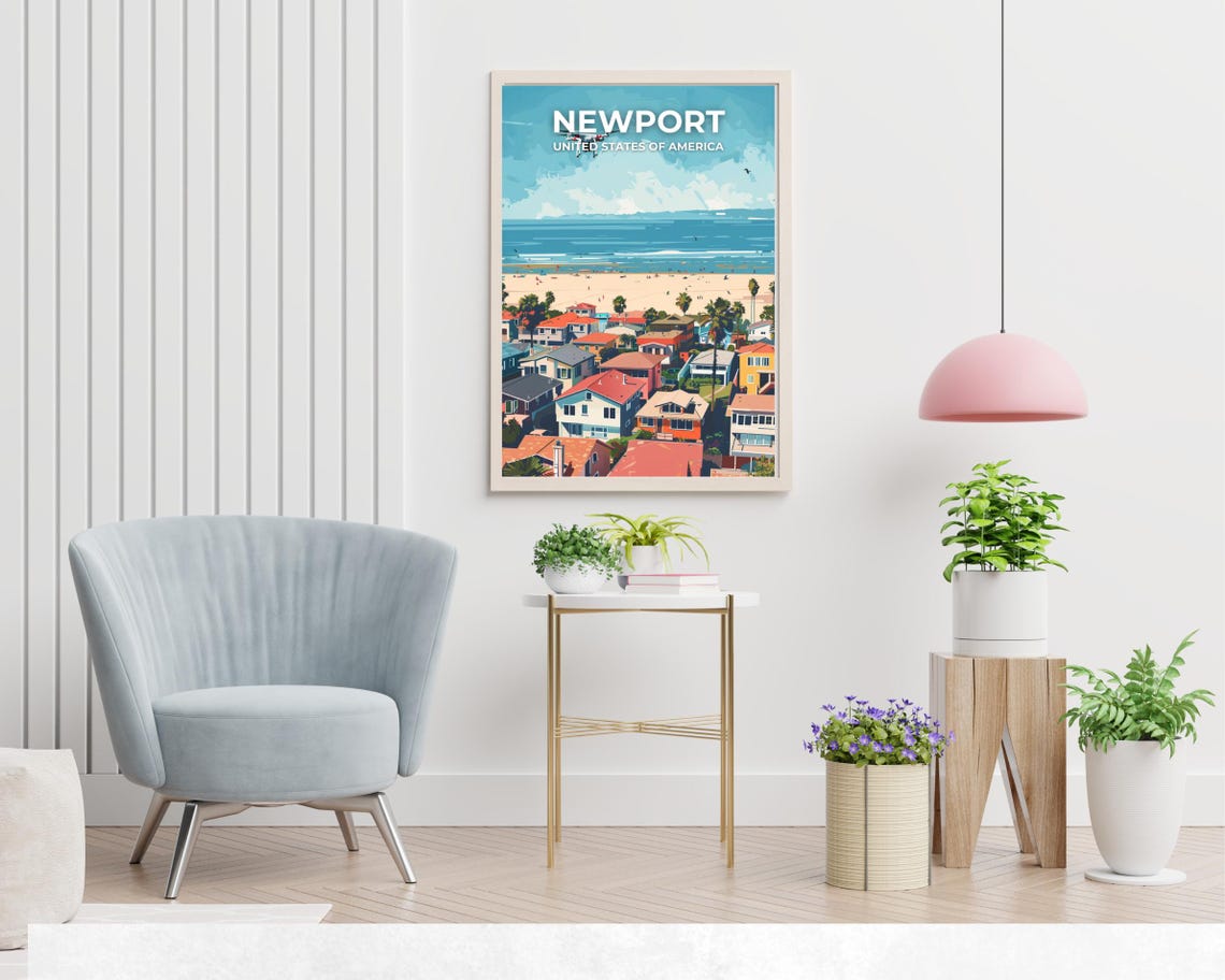 Newport Travel Print Wall Art Newport Rhode Island City Print Newport Travel Gift Newport City Poster Travel Gift - Image 2