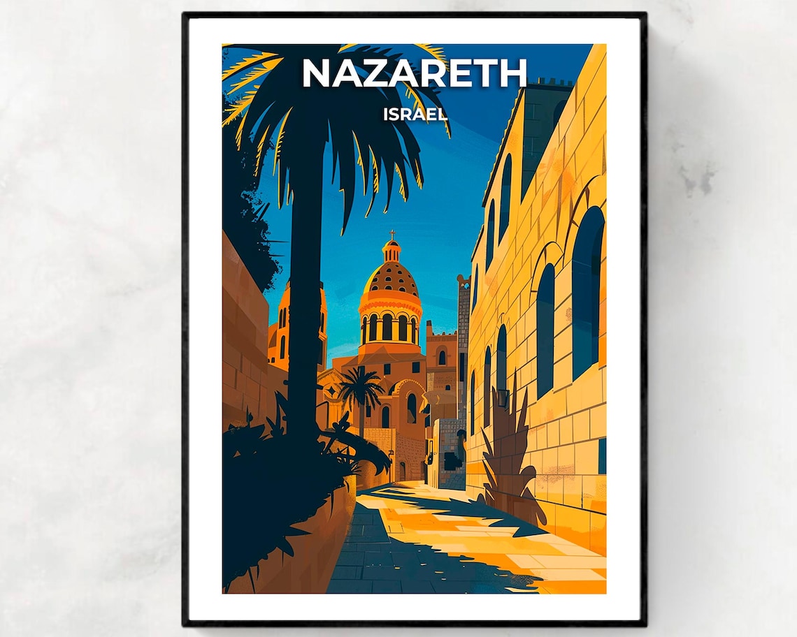 Basilica Of The Annunciation Travel Poster, Nazareth