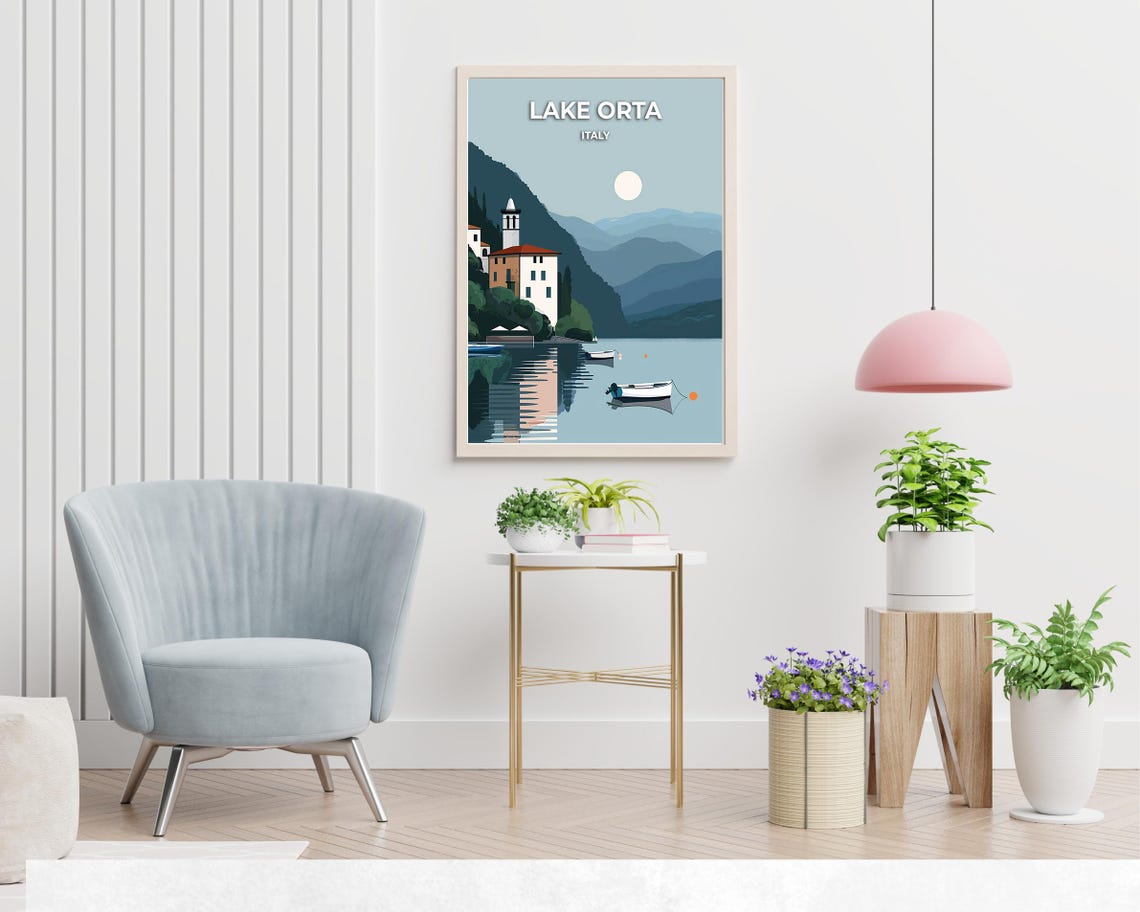Lake Orta Italy Travel Print Wall Art Lake Orta Italy City Print Lake Orta Italy Travel Gift Lake Orta Italy Poster Travel Gift - Image 2