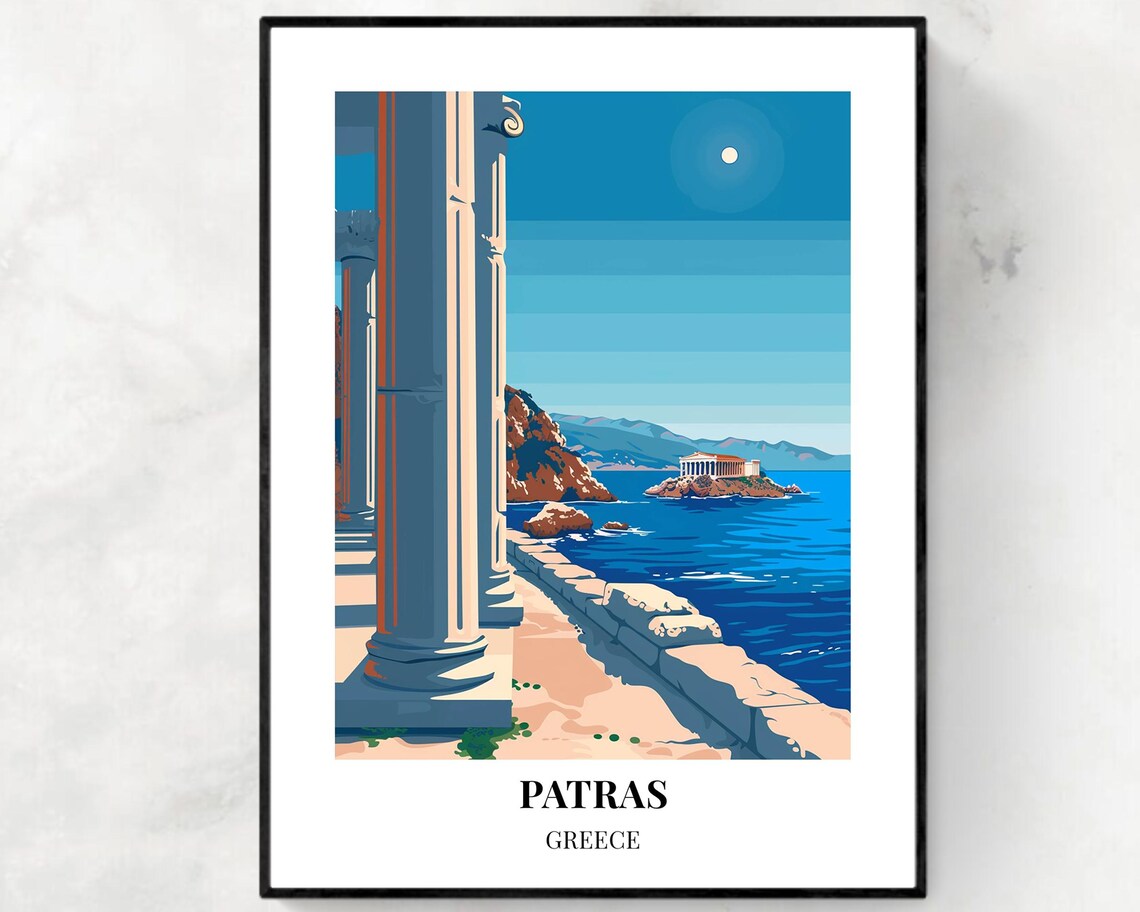 Patras Roman Odeon Travel Print Wall Art Patras Greece City Print Patras Roman Odeon Travel Gift Patras Roman Odeon Poster Travel Gift