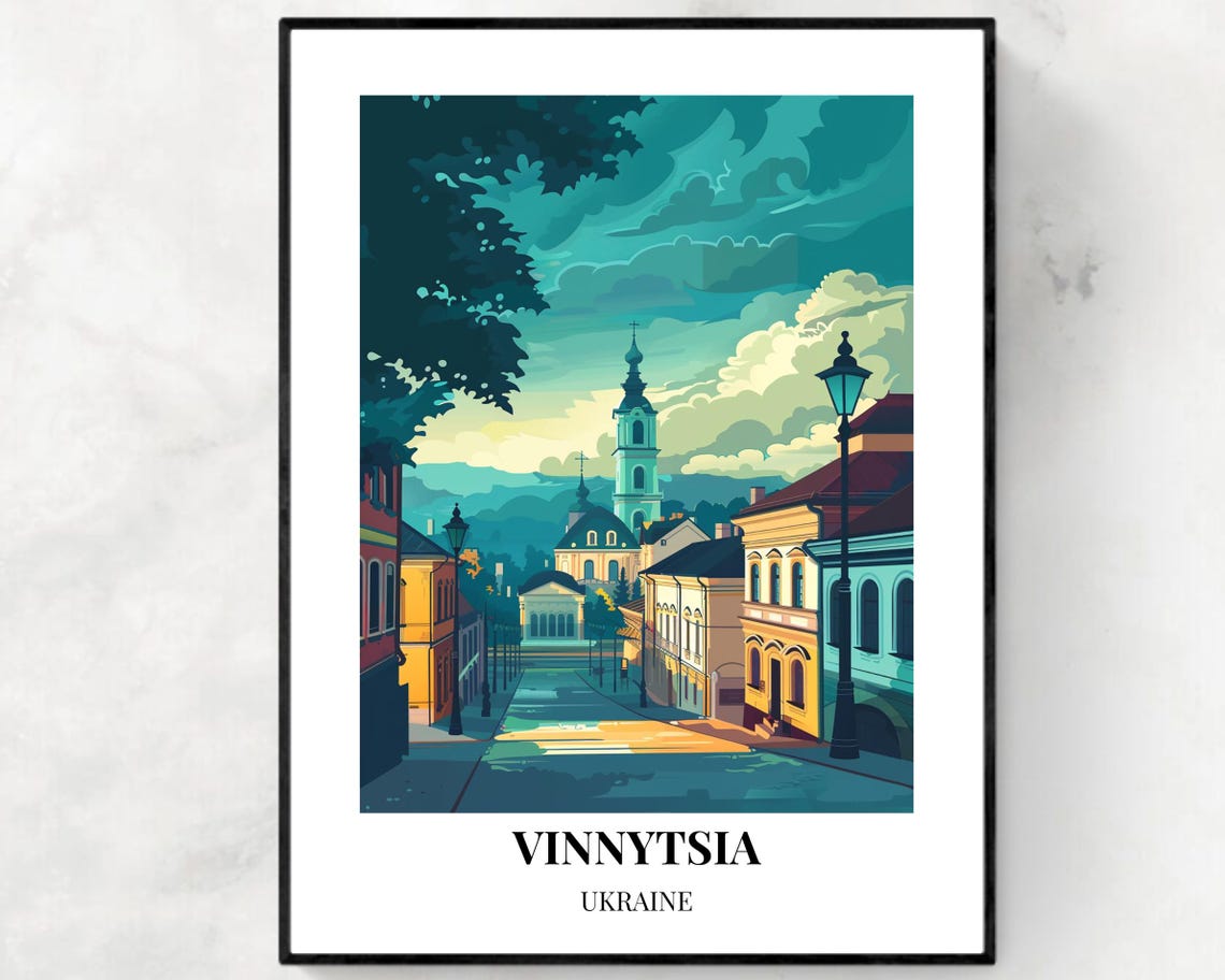 Vinnytsia Travel Print Wall Art Vinnytsia Ukraine City Print Vinnytsia Water Tower Travel Gift Vinnytsia Water Tower Poster