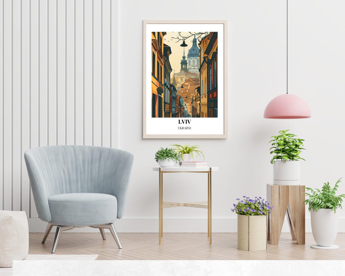Lviv Old Town Unesco World Heritage Site Travel Print Wall Art Lviv Ukraine City Print Travel Gift Lviv City Poster - Image 2