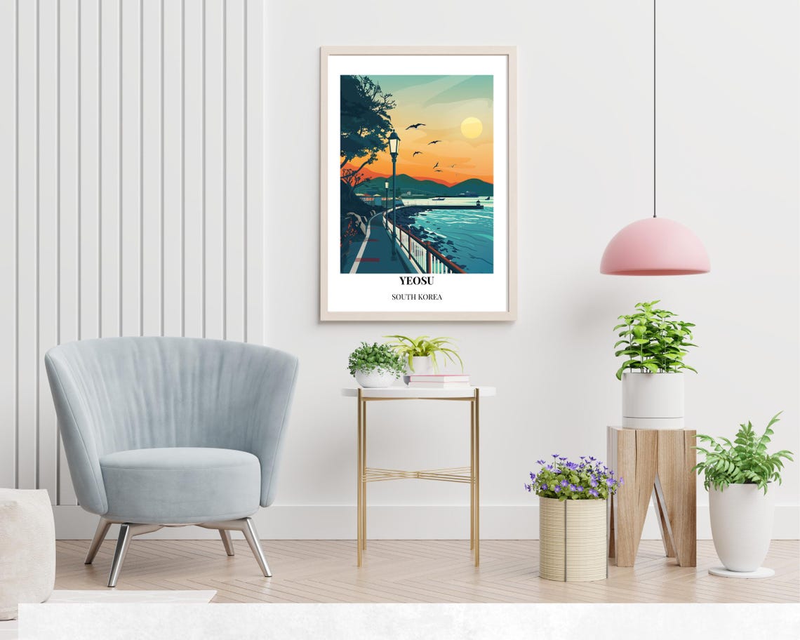 Yeosu Expo Ocean Park Travel Print Wall Art Yeosu South Korea City Print Yeosu Expo Ocean Park Travel Gift Yeosu Expo Ocean Park Poster - Image 2