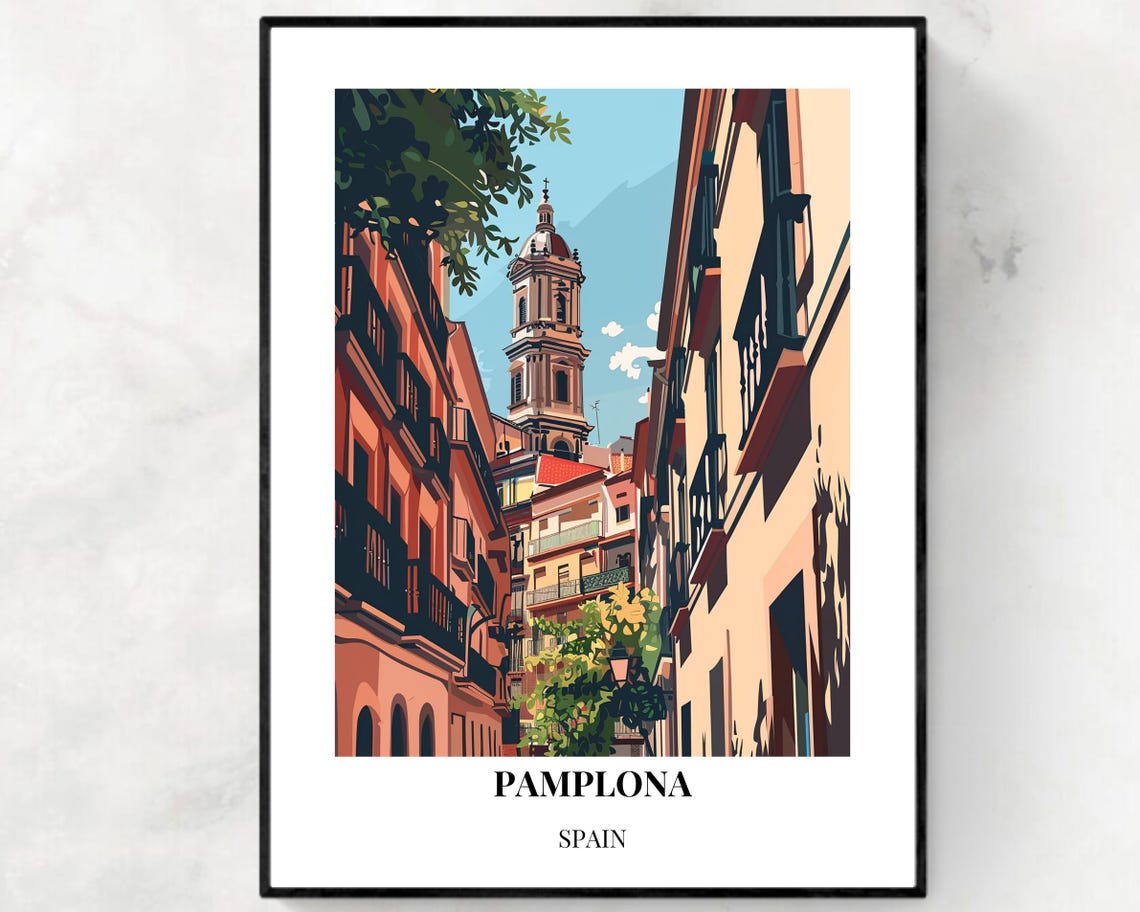 Pamplona Bullring Travel Print Wall Art Pamplona Spain City Print Pamplona Bullring Travel Gift Pamplona Bullring Poster Travel Gift