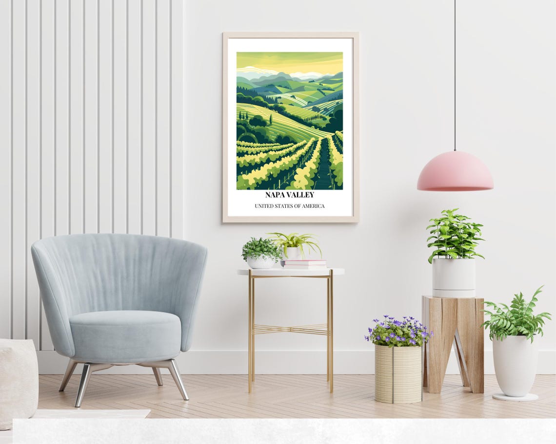 Napa Valley United States Travel Print Wall Art Napa Valley United States City Print Napa Valley United States Travel Gift Wall Art - Image 2