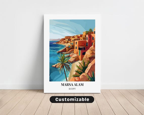 Marsa Alam Egypt Travel Canvas Poster Custom Wall Art