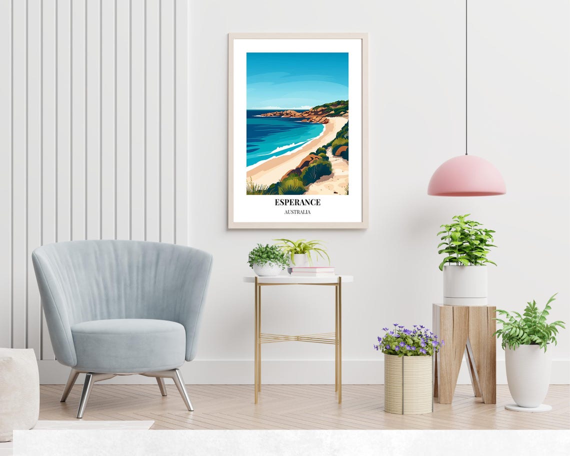 Esperance Australia Granite Rocky Cove Beach Scenic Travel Poster - Image 2