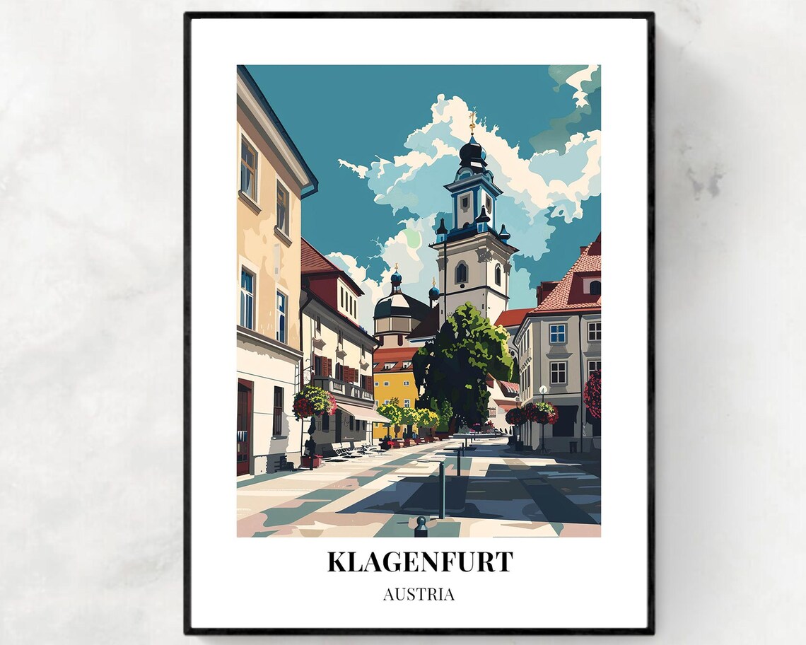 Minimundus Travel Print Wall Art Klagenfurt Austria City Print Minimundus Travel Gift Minimundus Poster Travel Gift