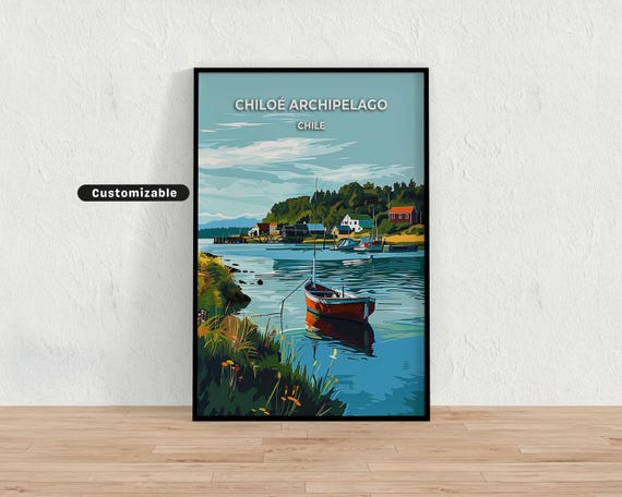Chilo Archipelago Chile Travel Poster Custom Wall Art