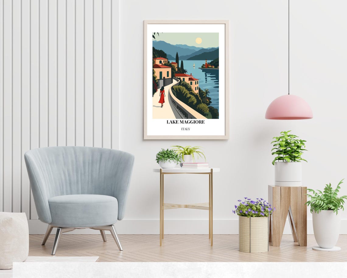 Lake Maggiore Italy Travel Print Wall Art Lake Maggiore Italy City Print Lake Maggiore Italy Travel Gift Lake Maggiore Italy Poster - Image 2