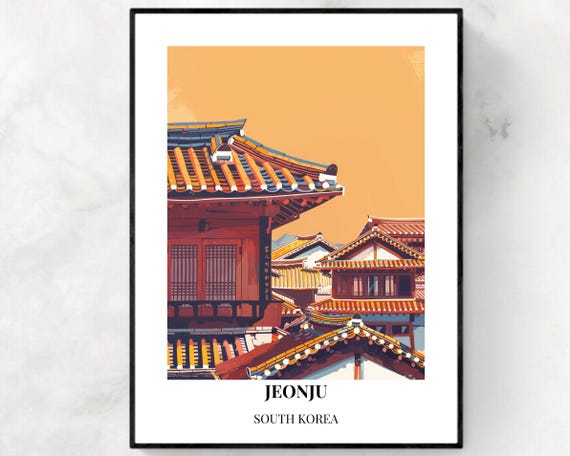Jeonju Hanji Museum Travel Print Wall Art Jeonju South Korea City Print Jeonju Hanji Museum Travel Gift Jeonju Hanji Museum Poster