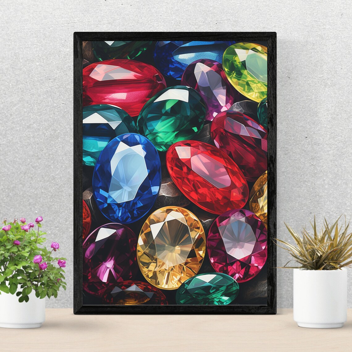 Cluster Of Gems Rainbow Stones Poster - Image 3
