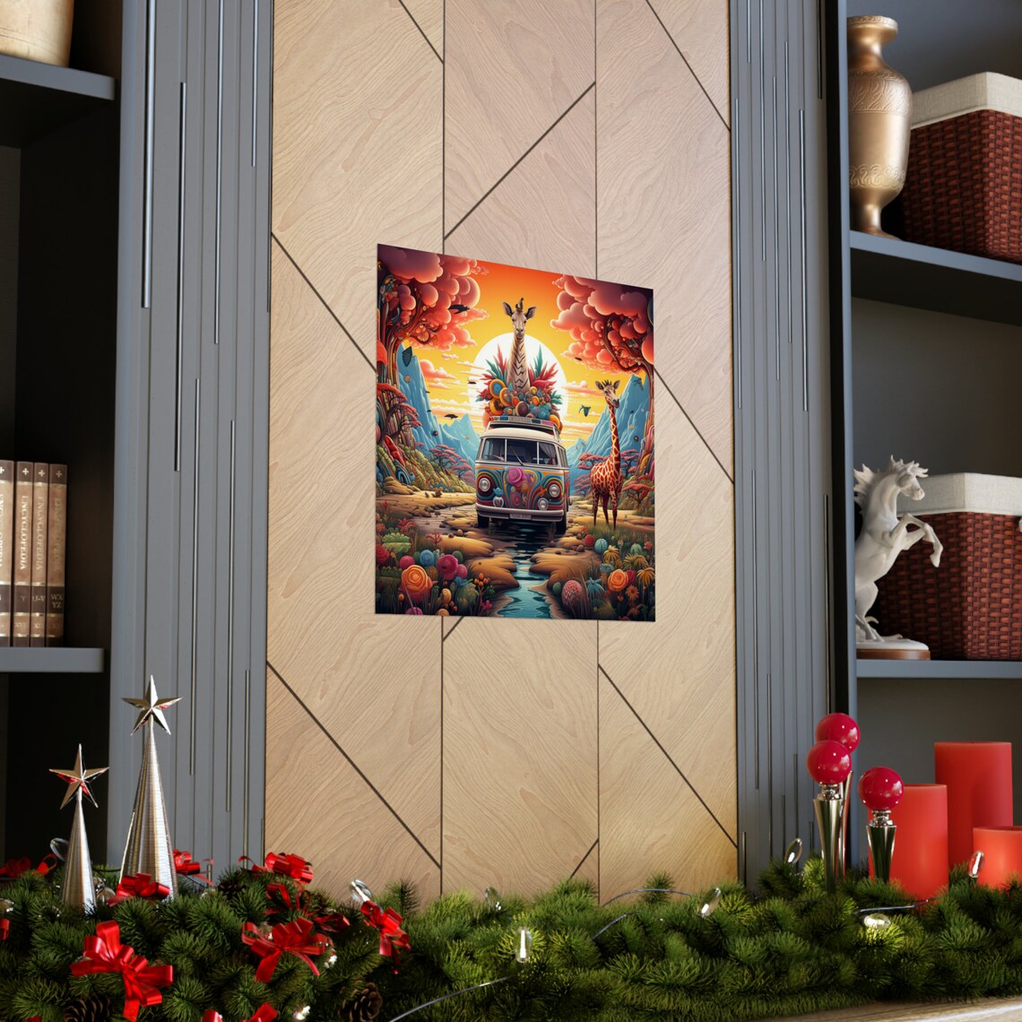 Royal Giraffe Coming Through, Safari Adventure Poster - Image 3