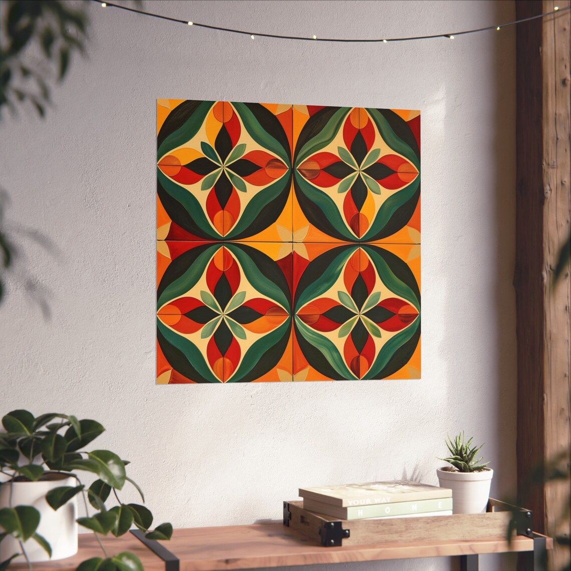 Simplistic Floral Modern Abstract Pattern Art Print