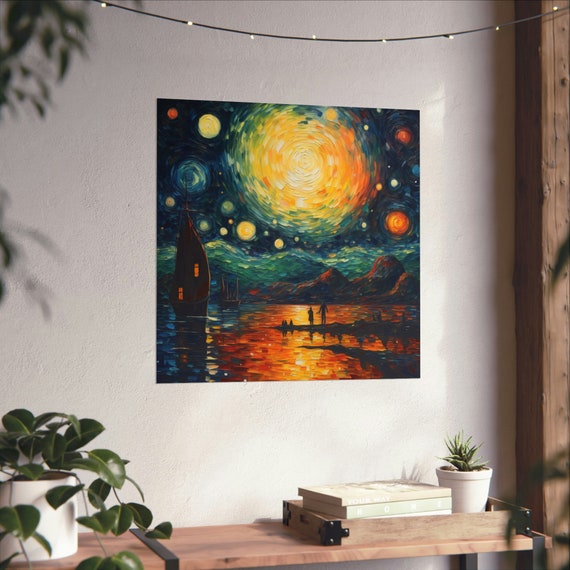 Family Night On The Island, Post-Impressionism Poster