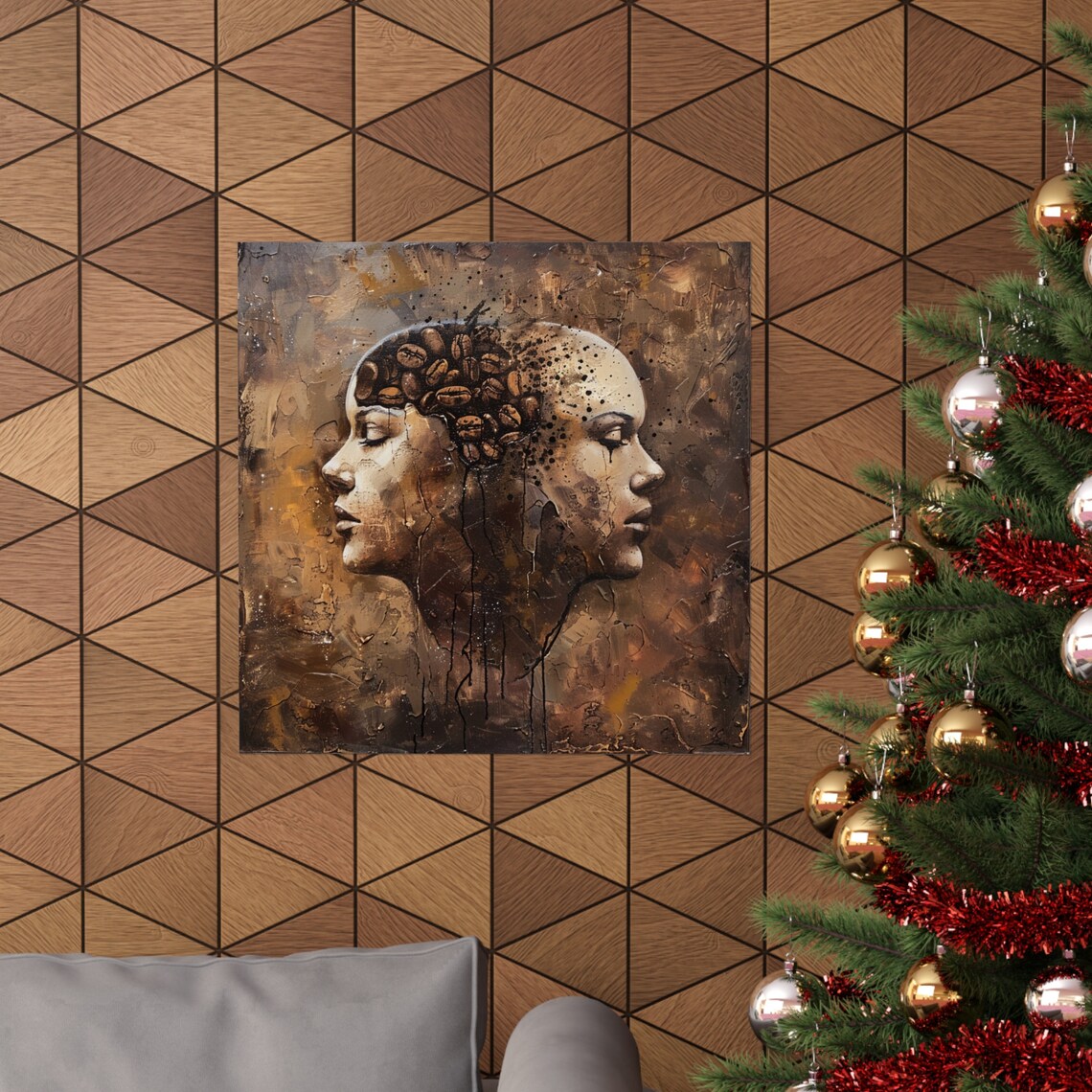 Breaking Free Coffee Woman, Trippy Abstract Art Print - Image 4