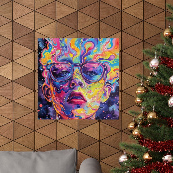 Crazy Hair Dont Care, Rainbow Psychedellic Poster